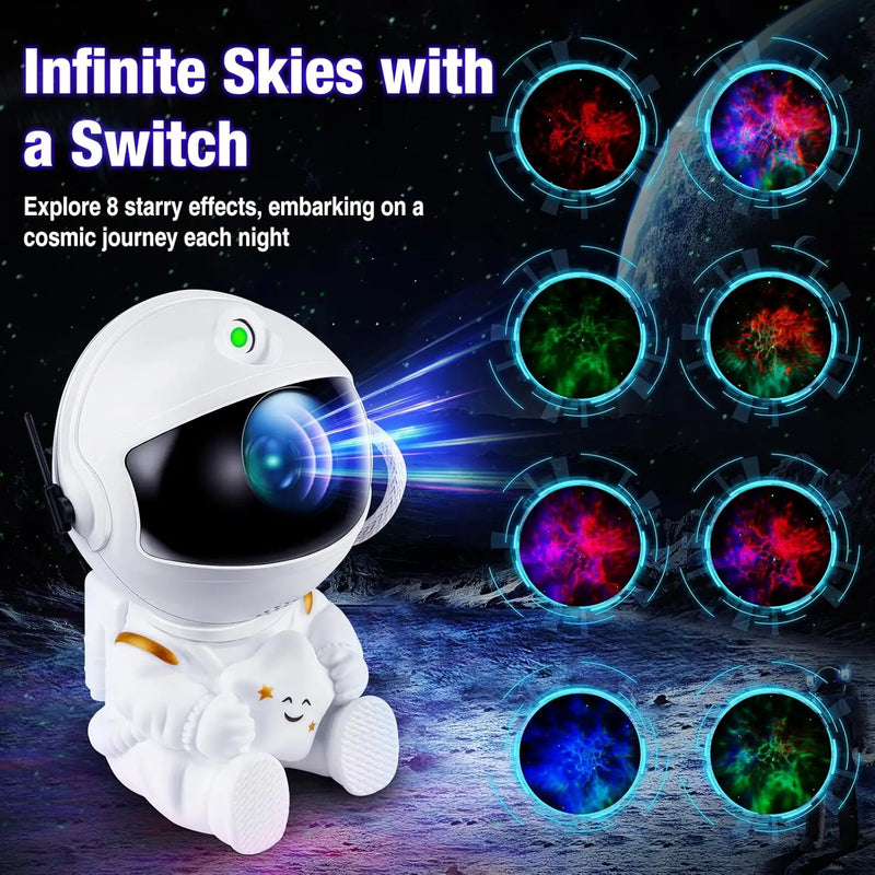 Projetor de estrelas Galaxy Night Light Astronaut Space