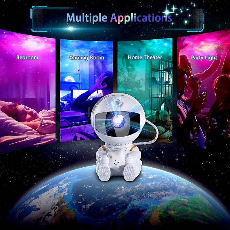 Projetor de estrelas Galaxy Night Light Astronaut Space